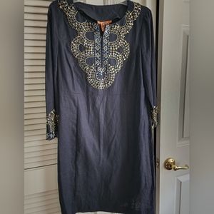 COPY - Tory Burch sequin Linen dress size 12 nwt